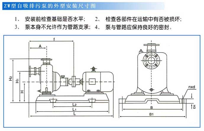 ZW型自吸式無堵塞排污泵